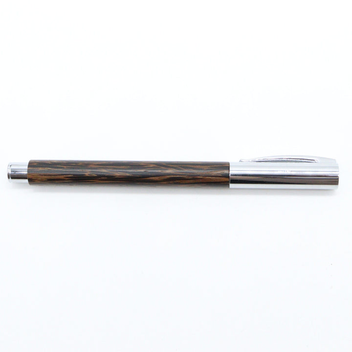 Faber-Castell – ‘Ambition’ Fountain Pen with Gift Box Case – Coconut Wood with Silver Accents - Buchan's Kerrisdale Stationery
