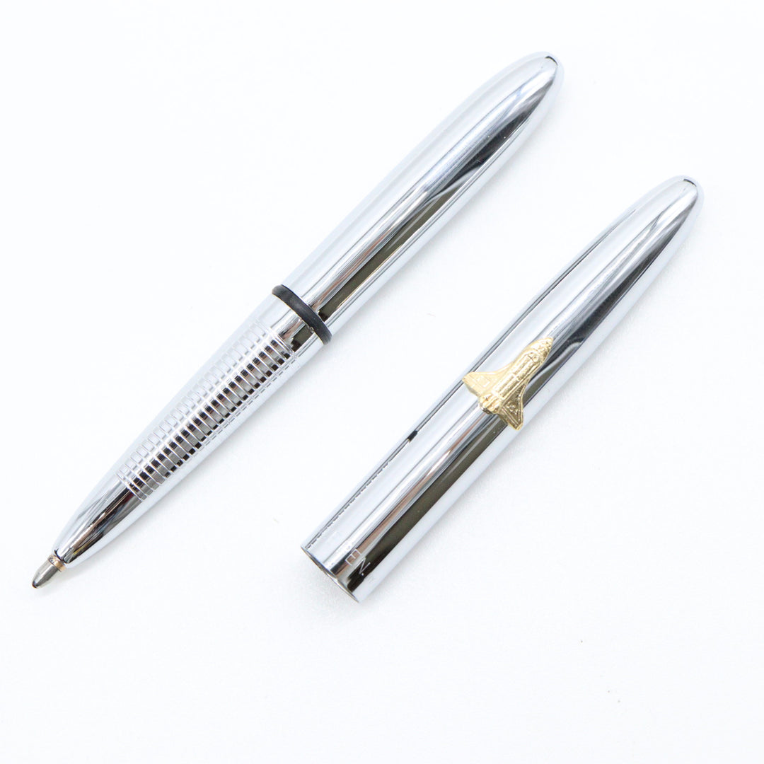 Fisher Space Pen – Bullet – Silver Chrome with Gold Shuttle Emblem - Buchan's Kerrisdale Stationery