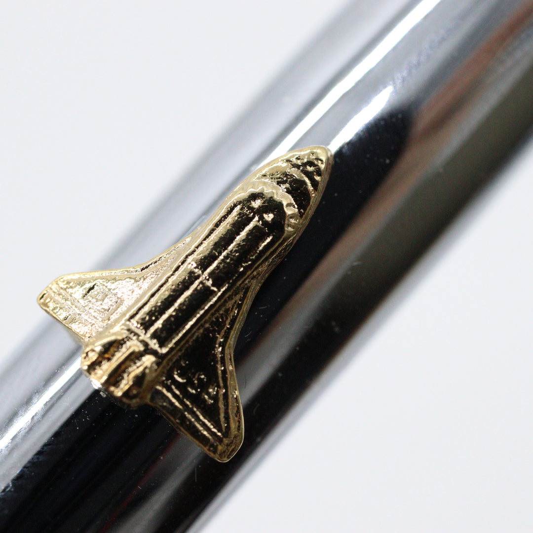 Fisher Space Pen – Bullet – Silver Chrome with Gold Shuttle Emblem - Buchan's Kerrisdale Stationery
