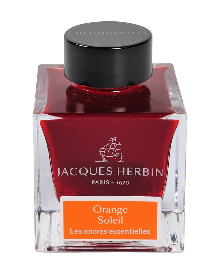 J. HERBIN – Ink Essentials Collection 50ml Bottle Ink – Orange Soleil - Buchan's Kerrisdale Stationery