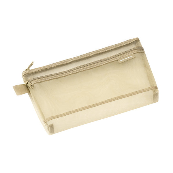 MIDORI - Mesh Pen Pouch - Limited Colour "Pale Beige" - Buchan's Kerrisdale Stationery