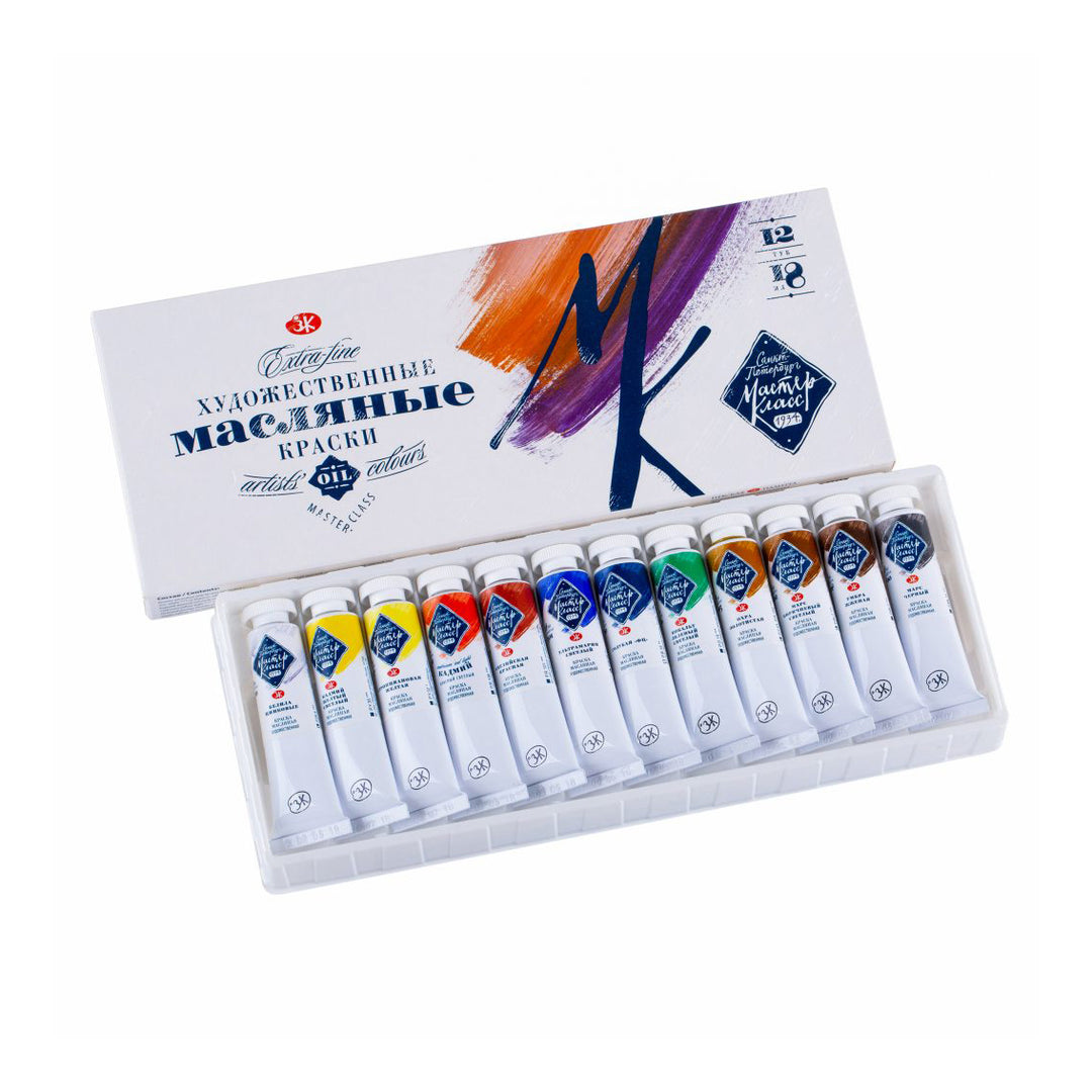 NEVA PALETTE ST. PETERSBURG - MASTERCLASS Extra Fine Artists' Oil Colors - 12 Tubes x 18 ml - Buchan's Kerrisdale Stationery