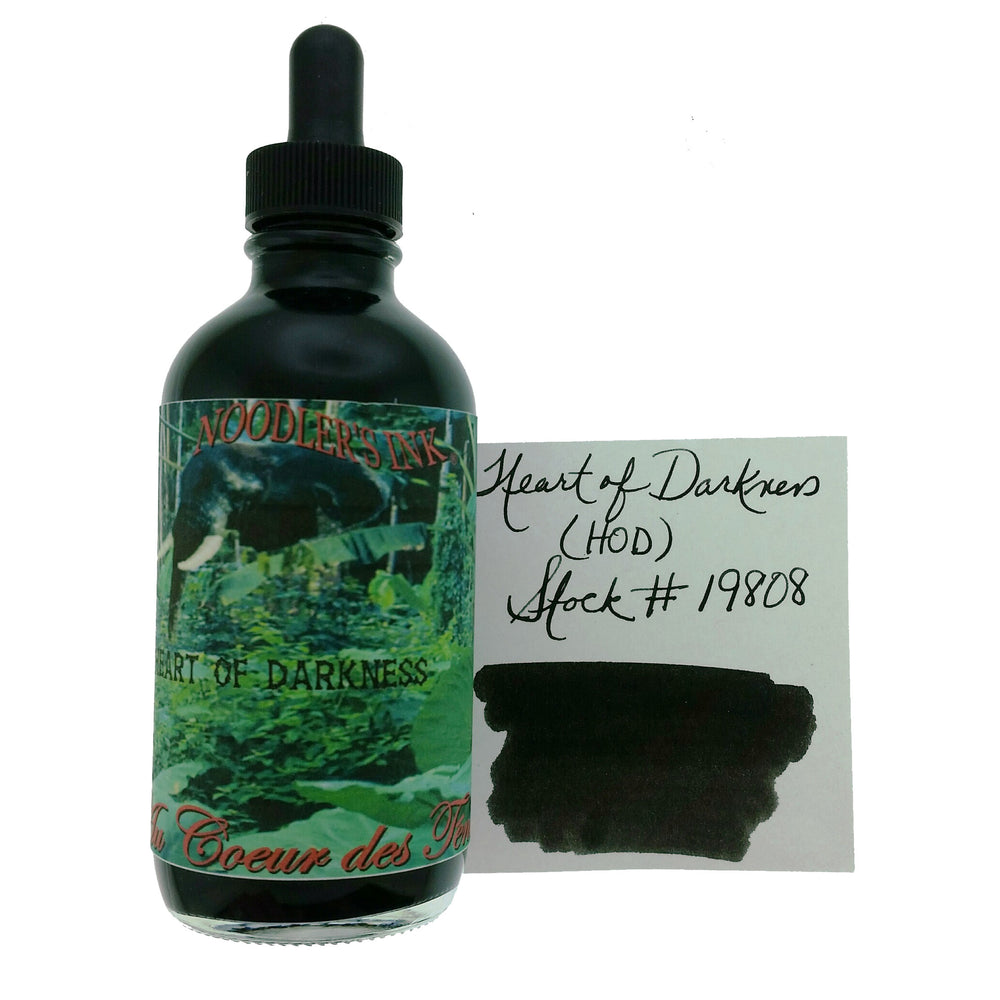 Noodler's Ink Bottled Fountain Pen Ink "Heart of Darkness" 4.5oz with Free Fountain Pen - Buchan's Kerrisdale Stationery