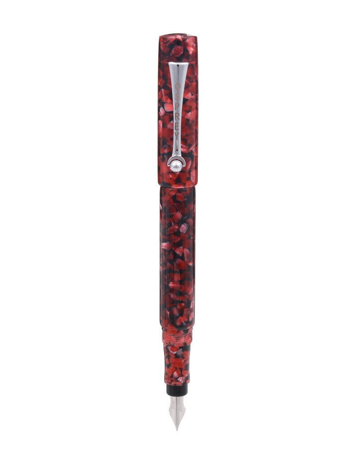OSPREY PENS - MILANO Fountain Pen "Red Japser" With Standard And Flex Nib Options - Buchan's Kerrisdale Stationery