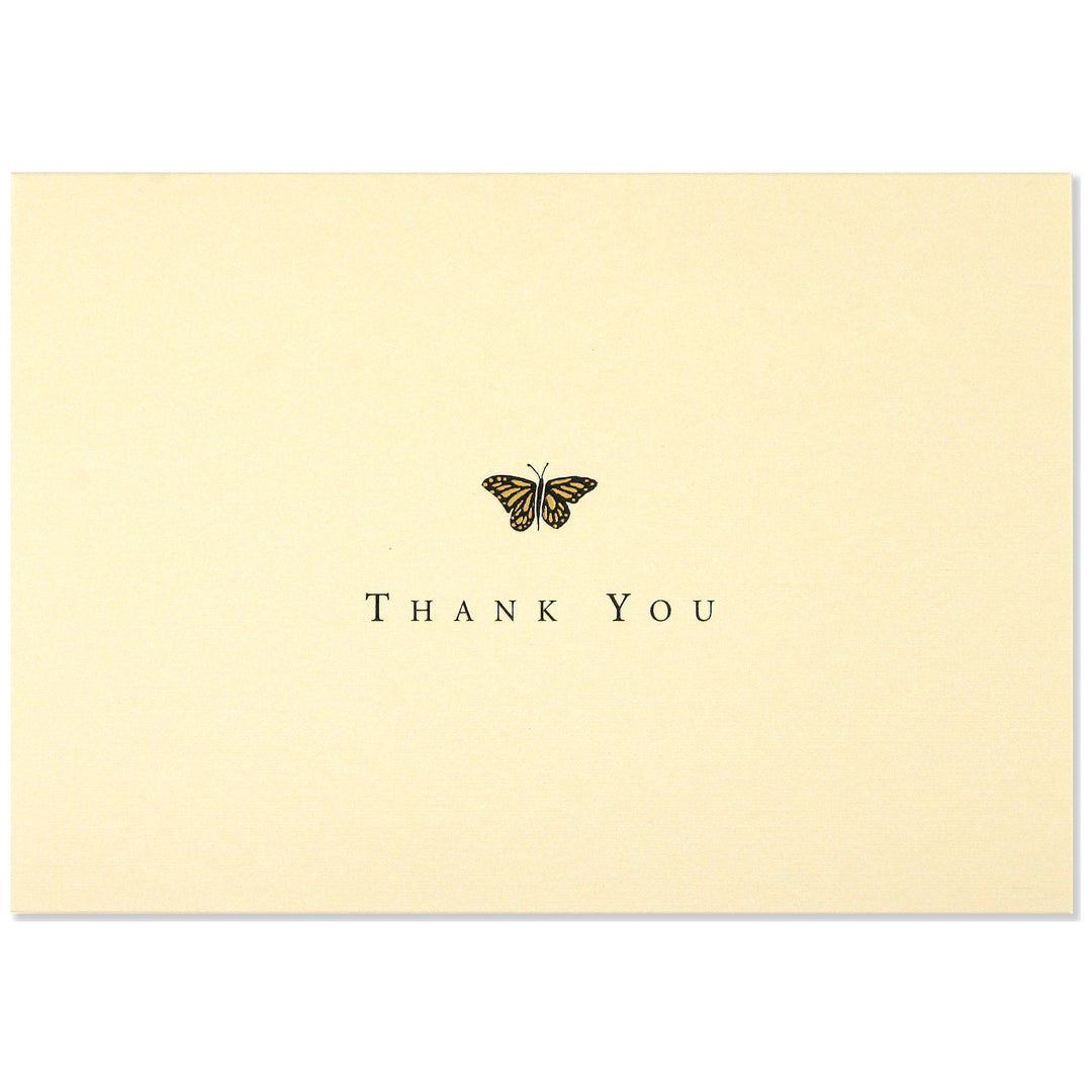 PETER PAUPER PRESS - GOLD BUTTERFLY THANK YOU NOTES - Buchan's Kerrisdale Stationery