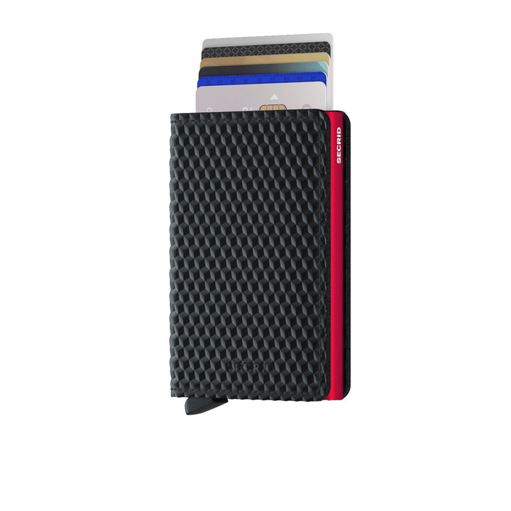 SECRID - Slimwallet- Cubic Black Red - Buchan's Kerrisdale Stationery