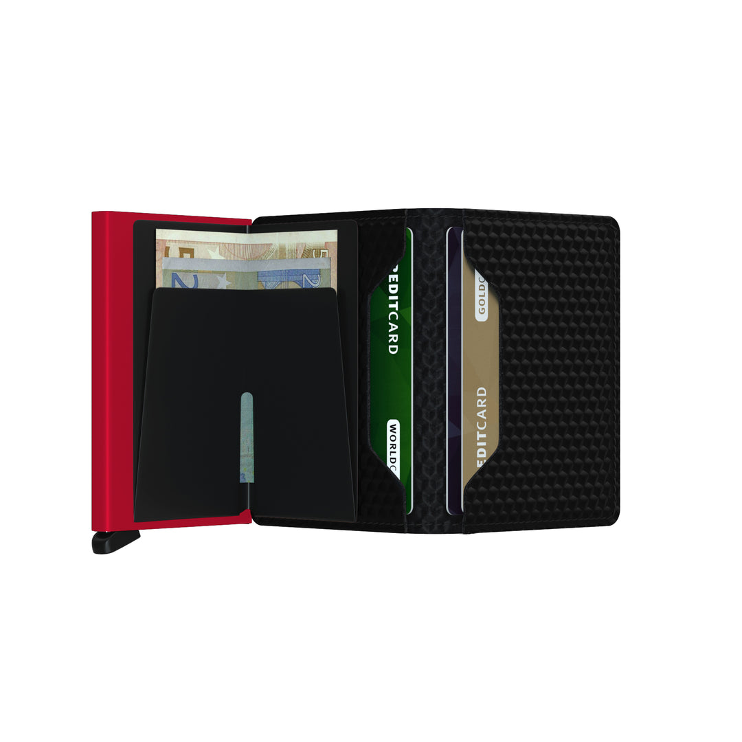 SECRID - Slimwallet- Cubic Black Red - Buchan's Kerrisdale Stationery