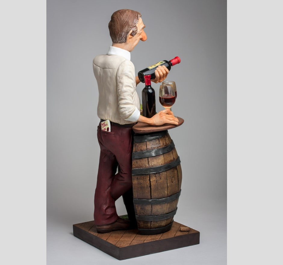 Guillermo Forchino – Large Comic Art Figurine – “The Wine Lover” - Buchan's Kerrisdale Stationery