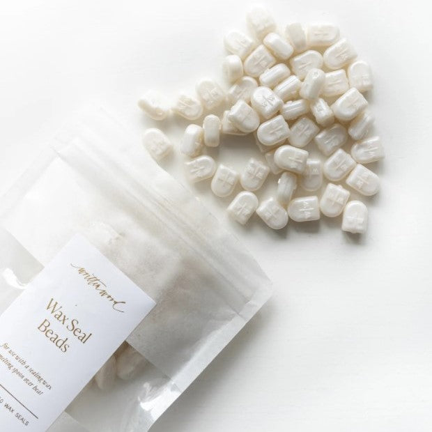 WRITTEN WORD – Wax Beads to Make Wax Seals – Glistening Pearl White - Buchan's Kerrisdale Stationery