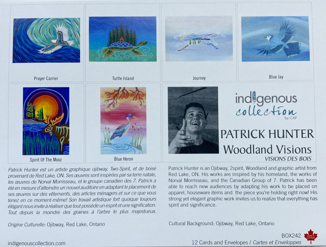 INDIGENOUS COLLECTION by CAP - Box Set Notecards - Patrick Hunter "Woodland Visions" - Buchan's Kerrisdale Stationery