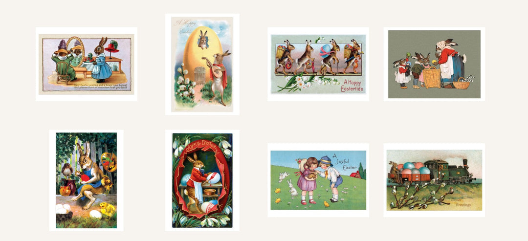 Laughing Elephant - 36 Vintage Easter Postcards - "Joyful Easter" - Buchan's Kerrisdale Stationery