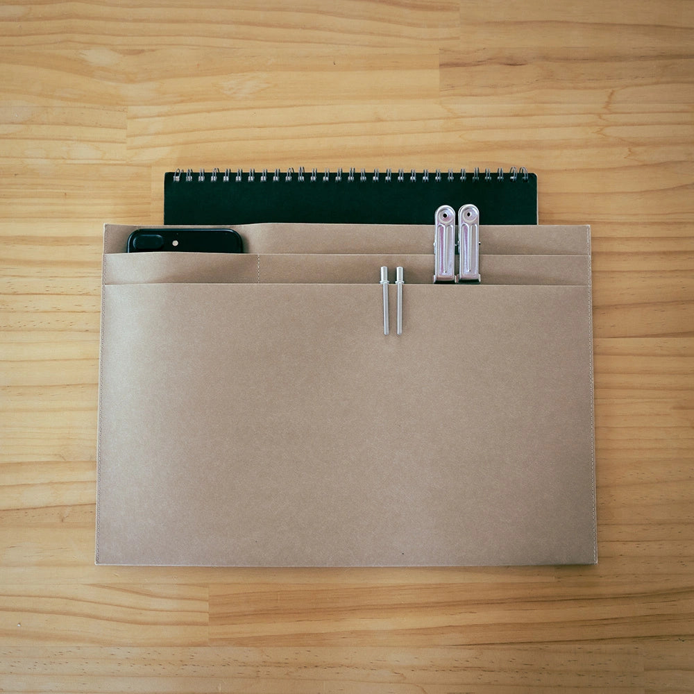 SIWA – A4 Flat File Folder with Multiple Size Pockets – Terracotta - Buchan's Kerrisdale Stationery