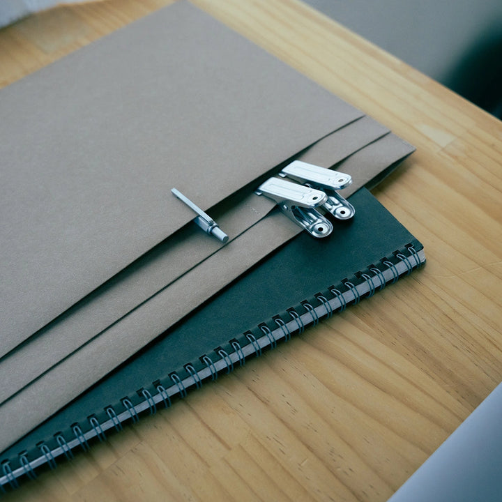 SIWA – A4 Flat File Folder with Multiple Size Pockets – Terracotta - Buchan's Kerrisdale Stationery