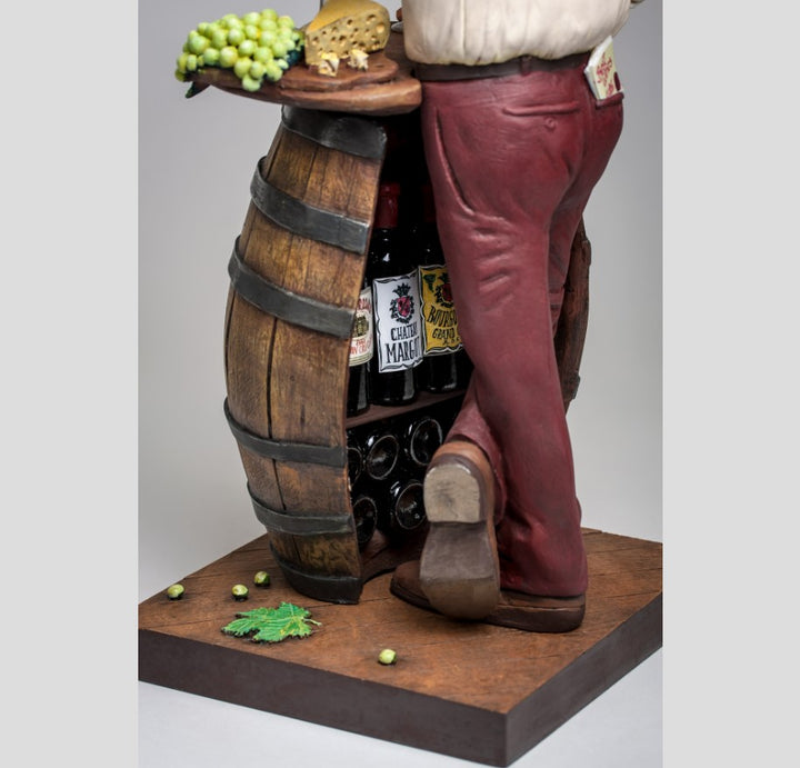 Guillermo Forchino – Large Comic Art Figurine – “The Wine Lover” - Buchan's Kerrisdale Stationery