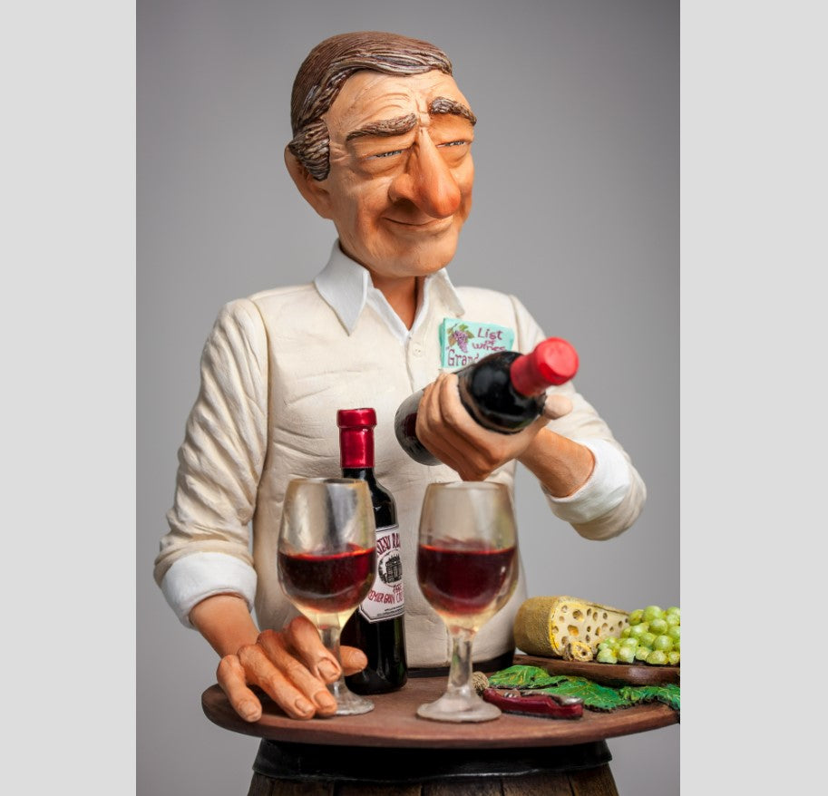 Guillermo Forchino – Large Comic Art Figurine – “The Wine Lover” - Buchan's Kerrisdale Stationery
